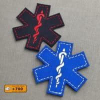 Two patches with the star of life shape