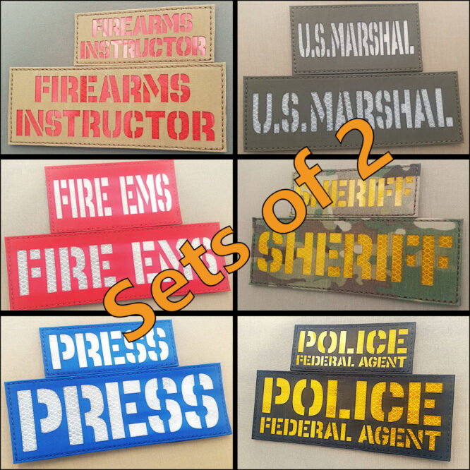 Sets x2 First Responders Velcro Patches