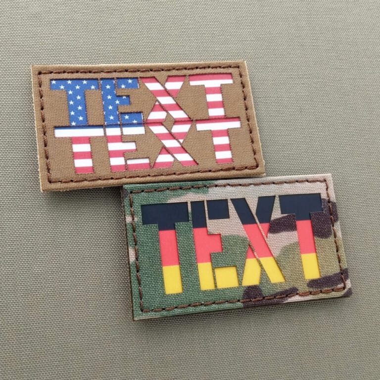 Custom Texts With Full Color Flag Lasercut Velcro Patch