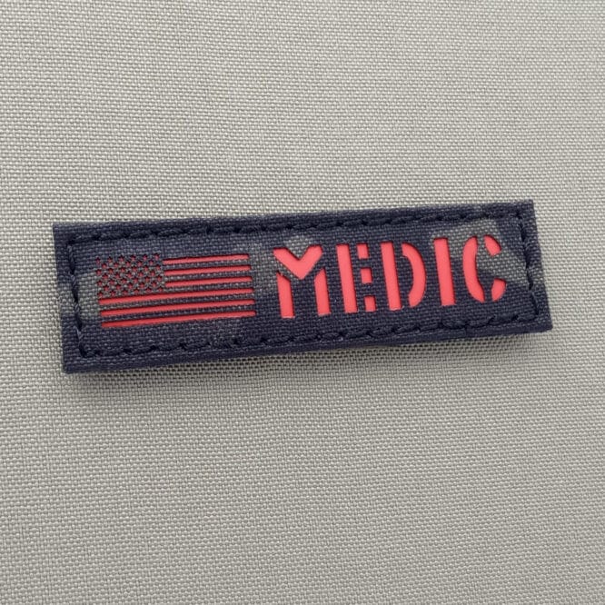 Medic Usa Flag Name Tape 1x3.5 Patch
