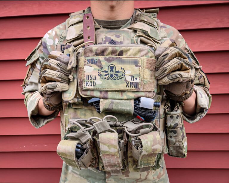 Custom EOD Explosive Ordnance Disposal Badge Laser Patch