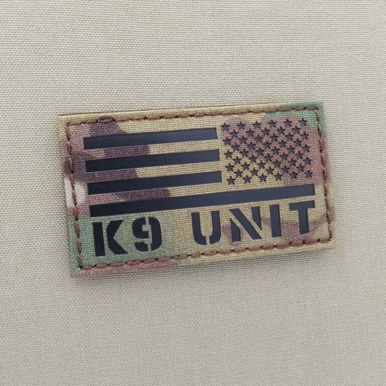 K9 Unit America Flag Laser Patch VELCRO hook