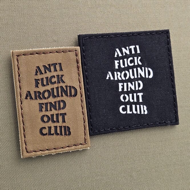 funny anti fuck around find out laser-cut patch