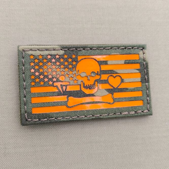 Pirate Stede Bonnet USA Flag Laser Cut Patch