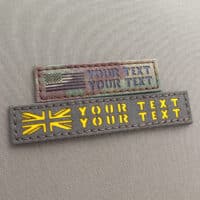 Custom Name Tape Two Line Texts and Flag Laser Patch