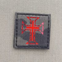 Military Order of Christ Cross Templar Portugal Eroded Patch