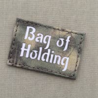 Bag Of Holding Dungeons DnD roleplaying gaming morale Laser Cut patch