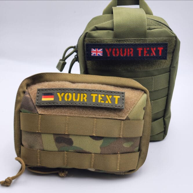 Custom Name Tape Hi vis Full Color Flag Laser-Cut Patch.1