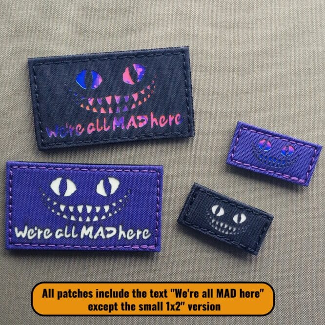 Cheshire Cat - We're All Mad Here - Alice in Wonderland Laser Cut Patch - Image 3