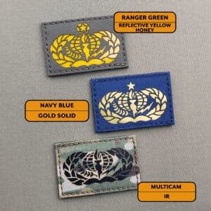 High-precision laser-cut USAF patch, made of durable fabric and designed to attach to a plate carrier or military uniforms and gear