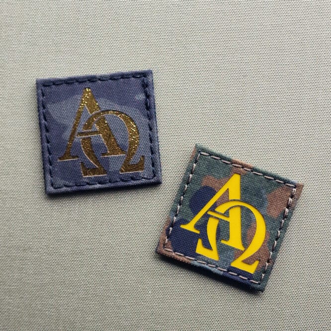 Alpha and Omega Greek Symbol Tactical Morale Laser Cut Patch