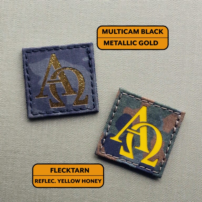 Alpha and Omega Greek Symbol Tactical Morale Laser Cut Patch