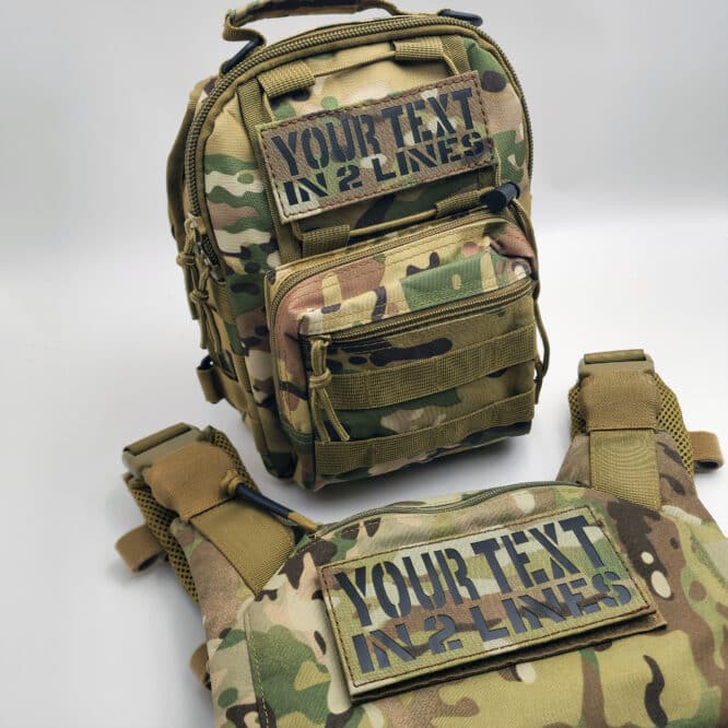 Set 2 Patches Custom Panel Your Texts VELCRO hook