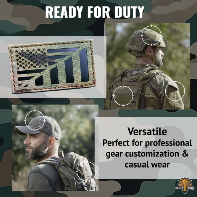 USA Flag and Rebellious Stripes (Sons of Liberty Flag) Tactical Morale Patch for Plate Carriers, Backpacks, Jackets, Caps, and MOLLE Accessories