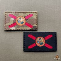 Florida State Flag Patch 2x3.5" Laser Cut in Full Color Reflective or Non-Reflective Vinyl