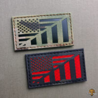 USA Flag and Rebellious Stripes (Sons of Liberty Flag) Tactical Morale Patch for Plate Carriers, Backpacks, Jackets, Caps, and MOLLE Accessories