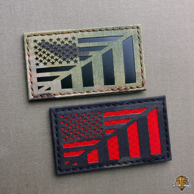 USA Flag and Rebellious Stripes (Sons of Liberty Flag) Tactical Morale Patch for Plate Carriers, Backpacks, Jackets, Caps, and MOLLE Accessories