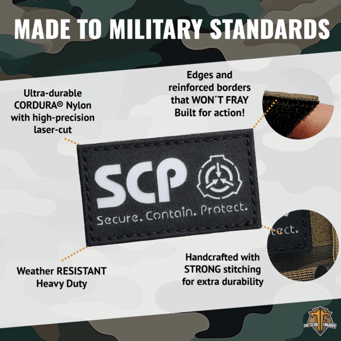 SCP Foundation Laser Cut Patch – Secure Contain Protect, Cosplay & Collectible - Image 3