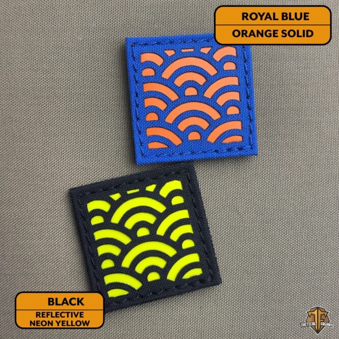 Seigaiha Wave Velcro Patch Japanese Ocean Waves Design for Jackets, Bags, caps... - Image 3